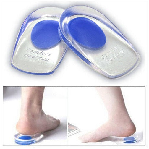 Medipaq Silicone Gel Heel Cups - Orthotic Inserts For Plantar Fasciitis, Heel Pain, Flat Feet